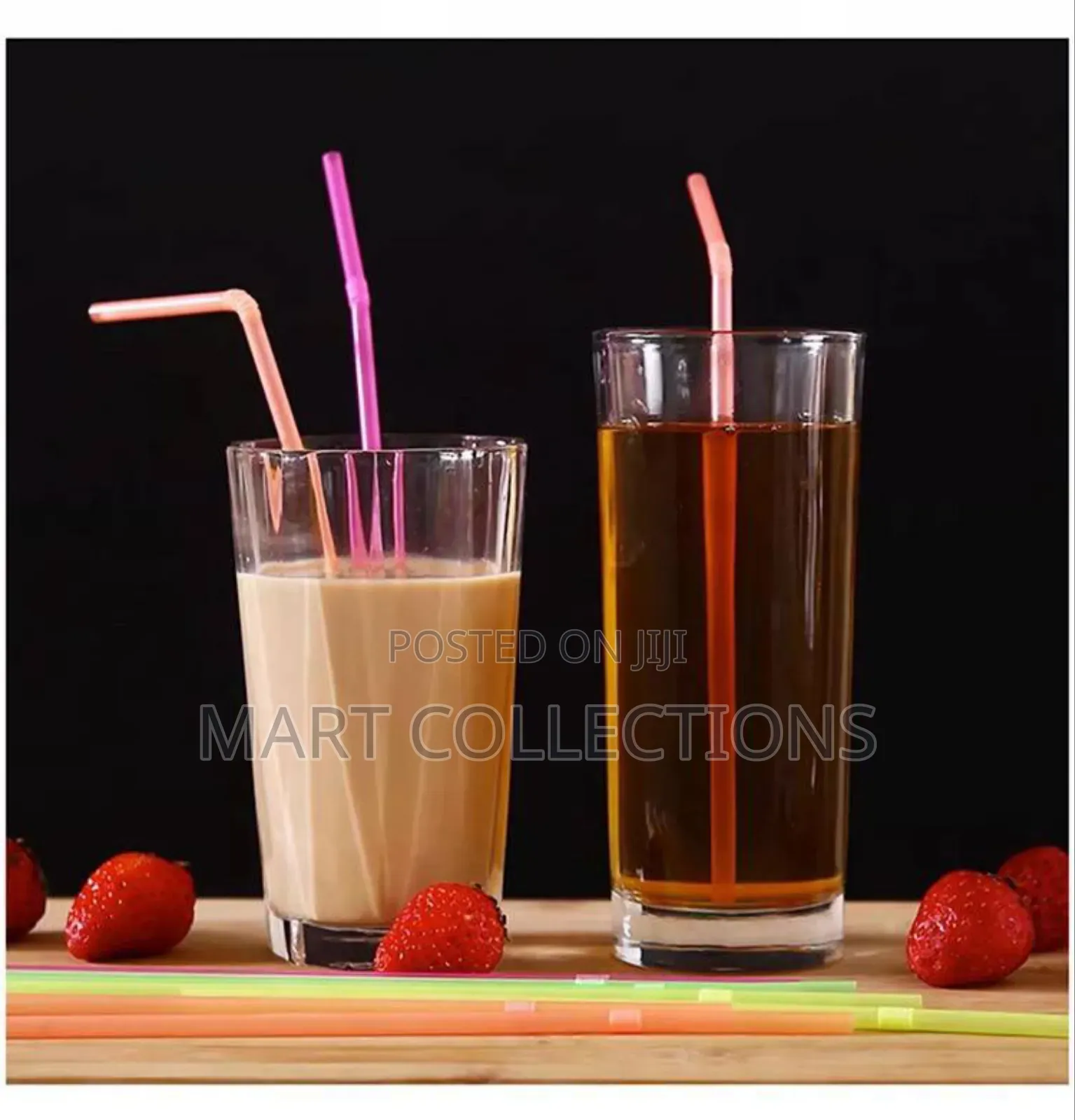 100pcs Disposable Drinking Straws