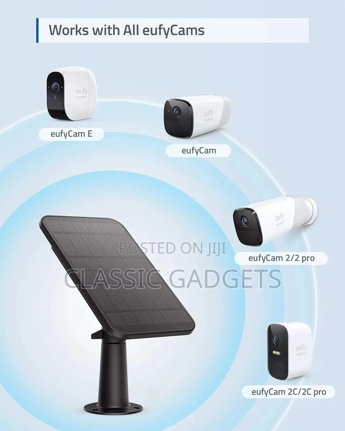 Anker Eufycam 2.6w Solar Panel, Ip65 Weatherproof