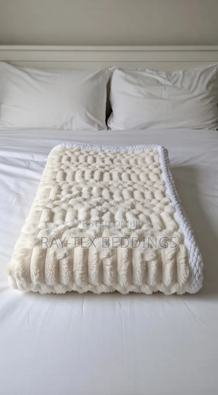 Imported Cream Fleece Fluffy Blanket