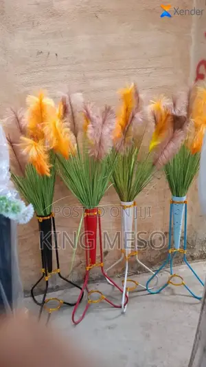 Iron Vase Flower Pampers Available