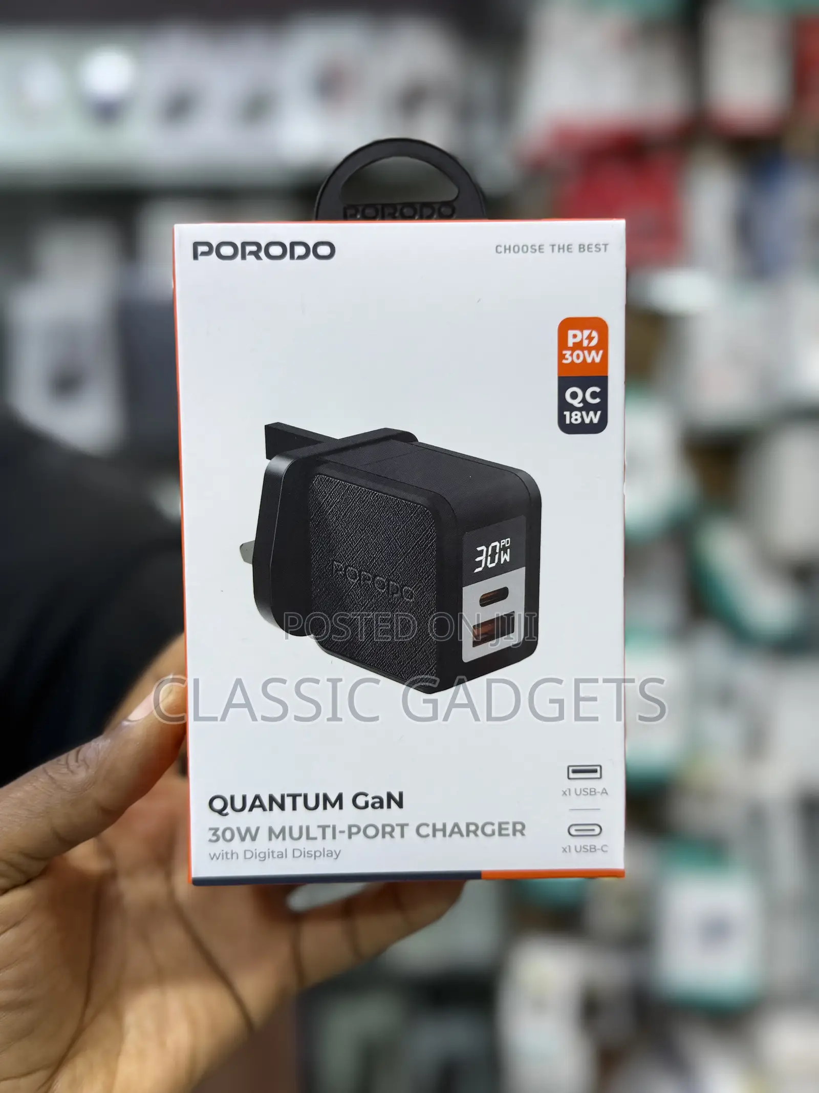 Porodo Quantum Gan 30w Multi-Port Charger