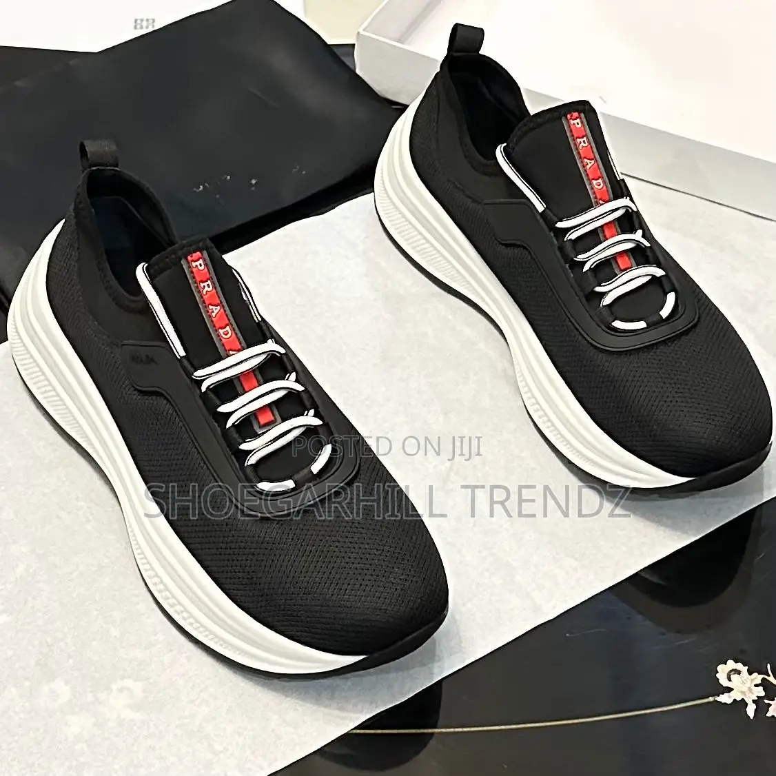 Men Prada Lace Sneakers