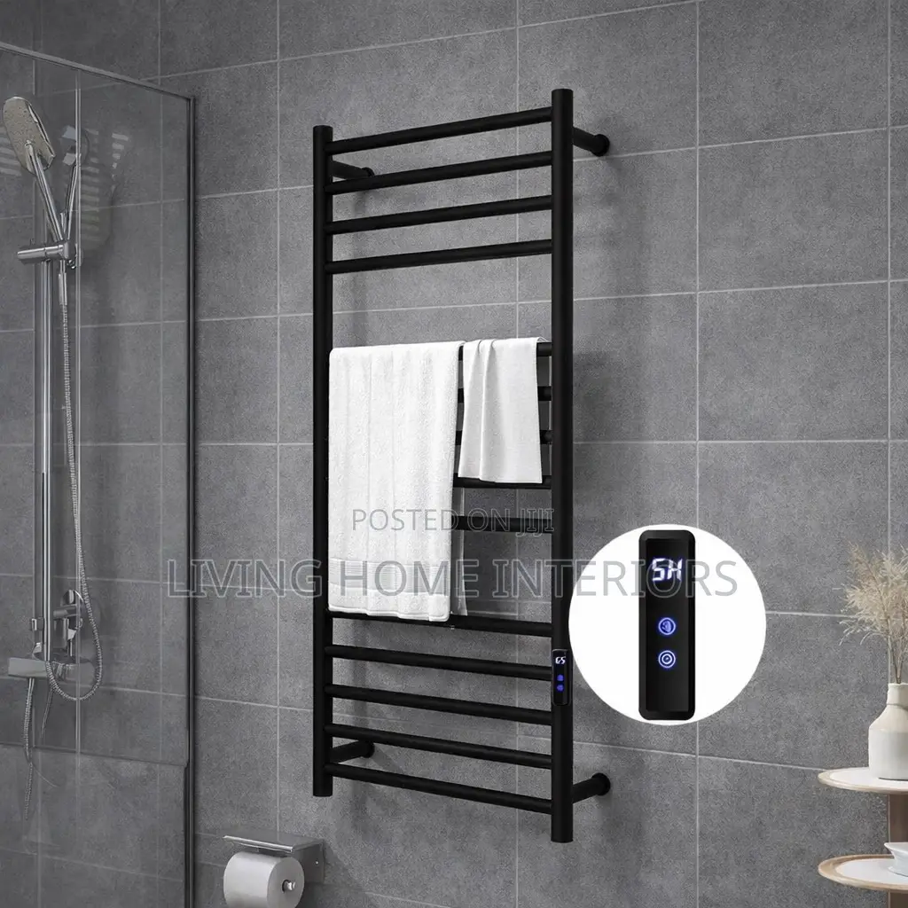 Matt Black Electric Towel Warmer