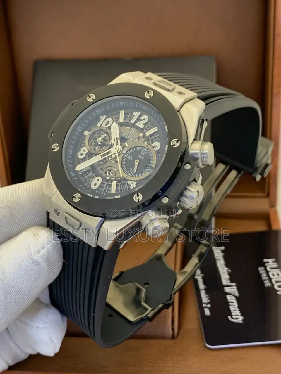 High Quality Hublot Chronograph Rubber Strap