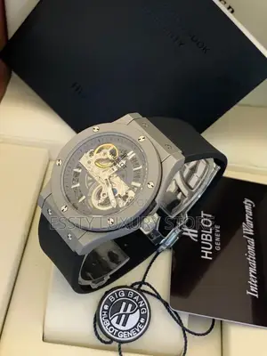 High Quality Hublot Automatic Engine Titanium Head Rubber Strap
