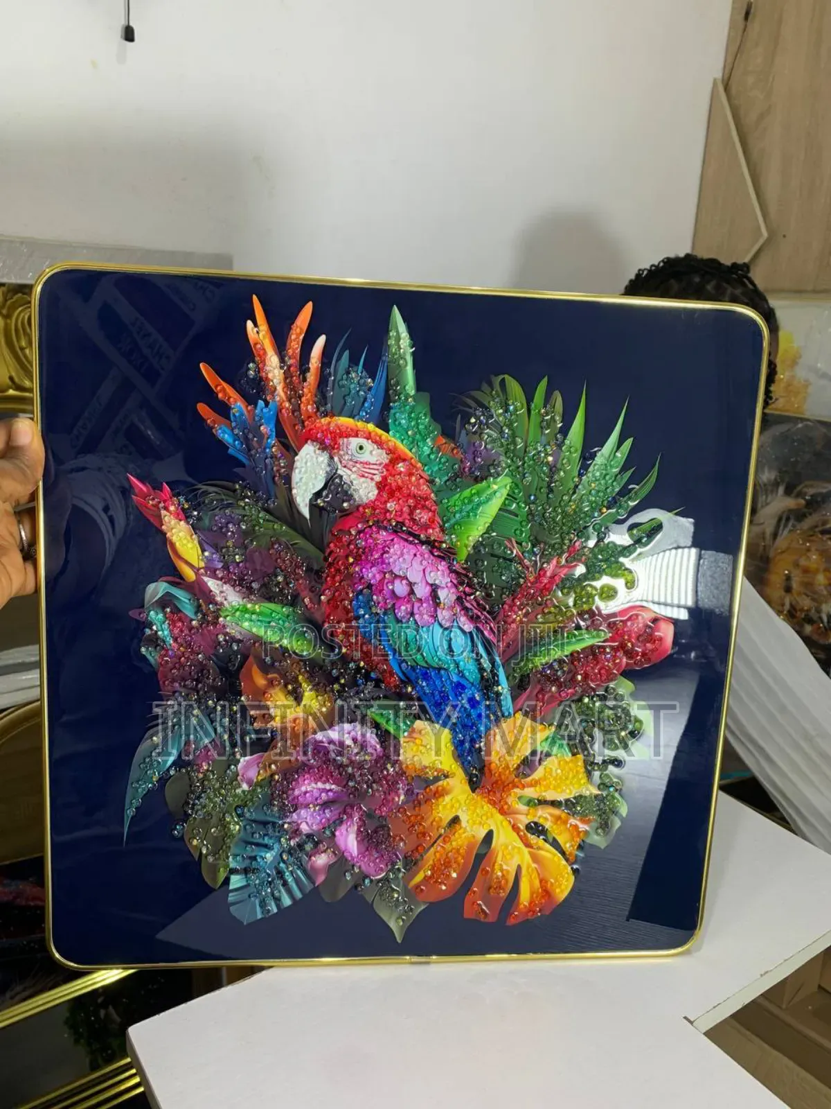 Multicolour Parrot Acrylic Frame