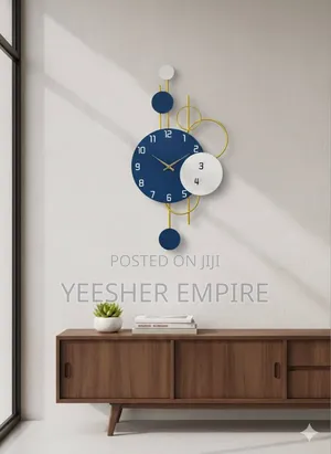 Stylish Metallic Wall Clock - Adds Elegance