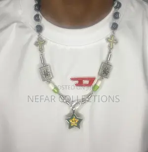 Pearl Beads Necklace - Green White