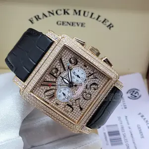 High Quality Frank Muller Leather Strap All Stones