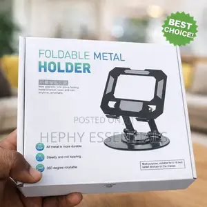 Foldable Metal Tablet Holder, 360 Degree Rotatable