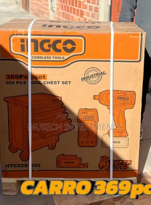 Ingco 369pcs Mechanics Tool Chest Set + Impact Wrench 850nm Htcs283692