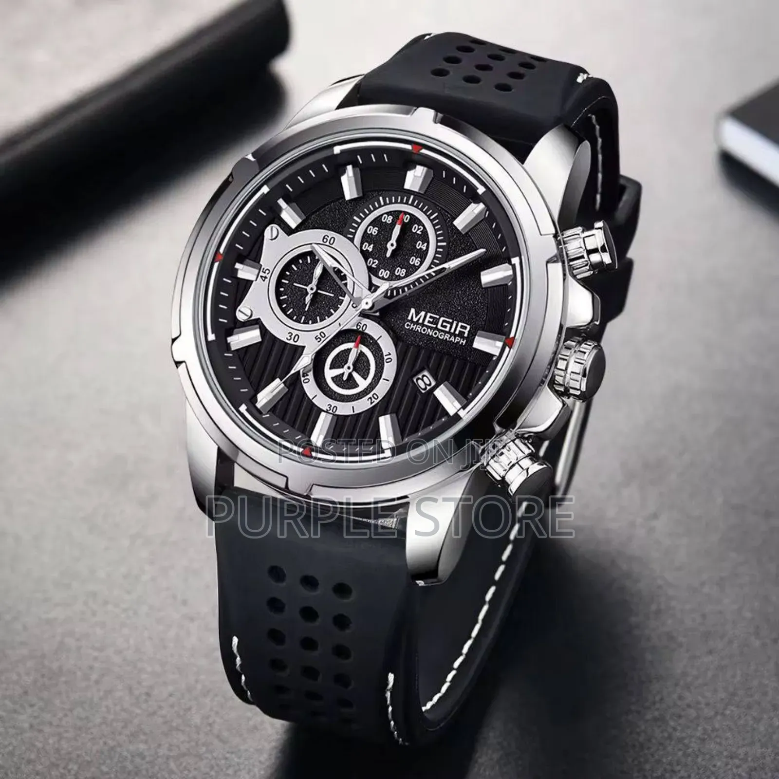 Megir Rubber-Strap-Chronograph