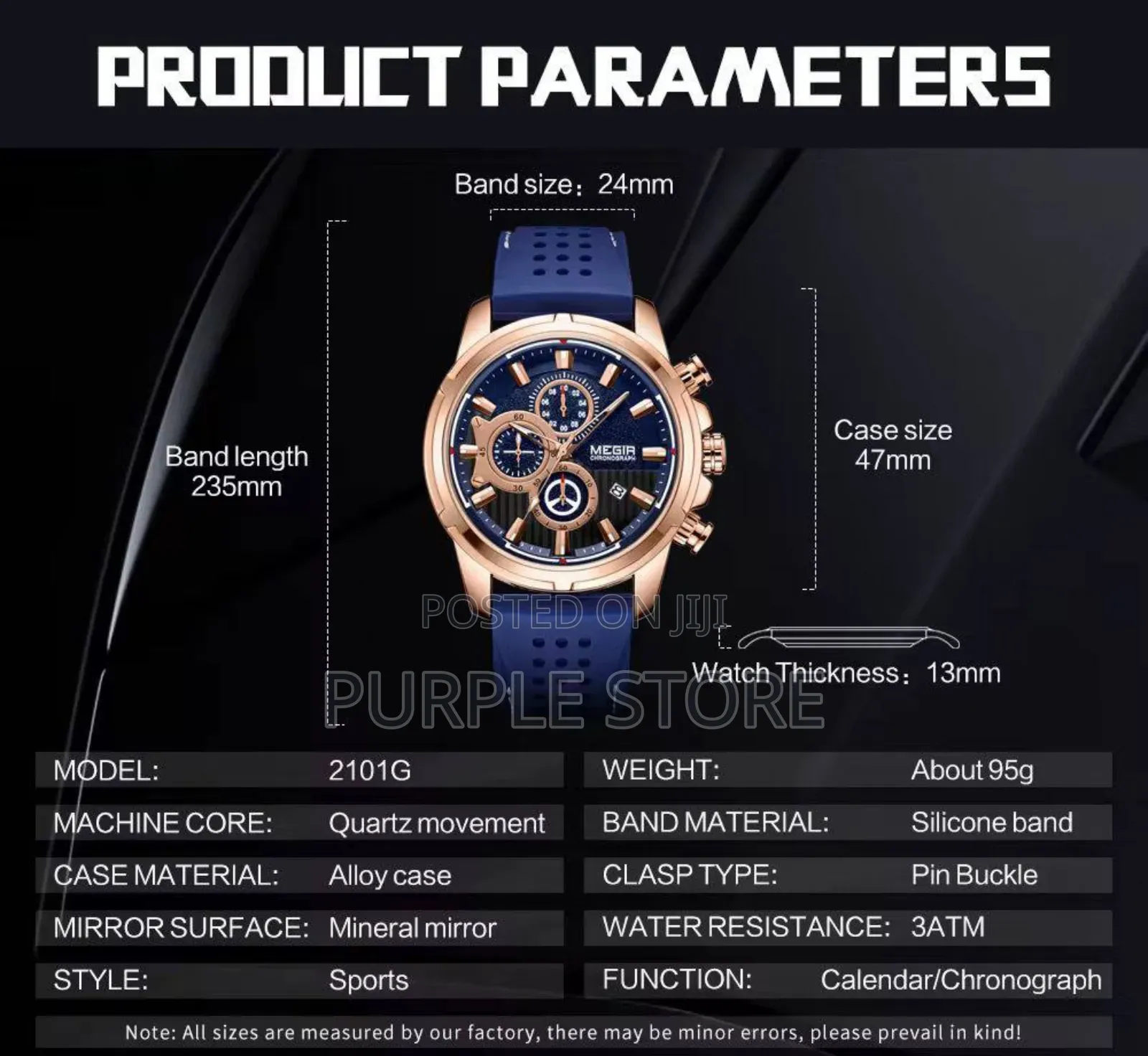 Megir Rubber-Strap-Chronograph