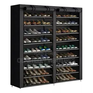 Double Sided 10 Layer Shoe Rack Colour Varies