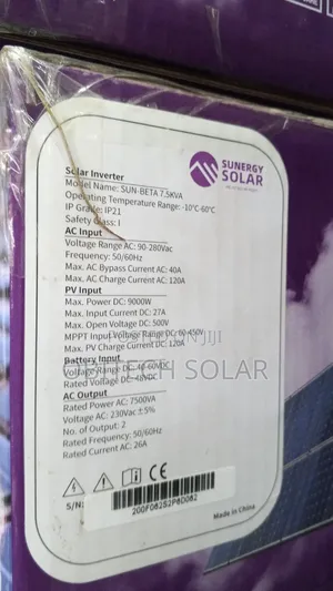 7.5kva 48v Sunergy Solar Inverter in Ajah - Electrical Equipment ...