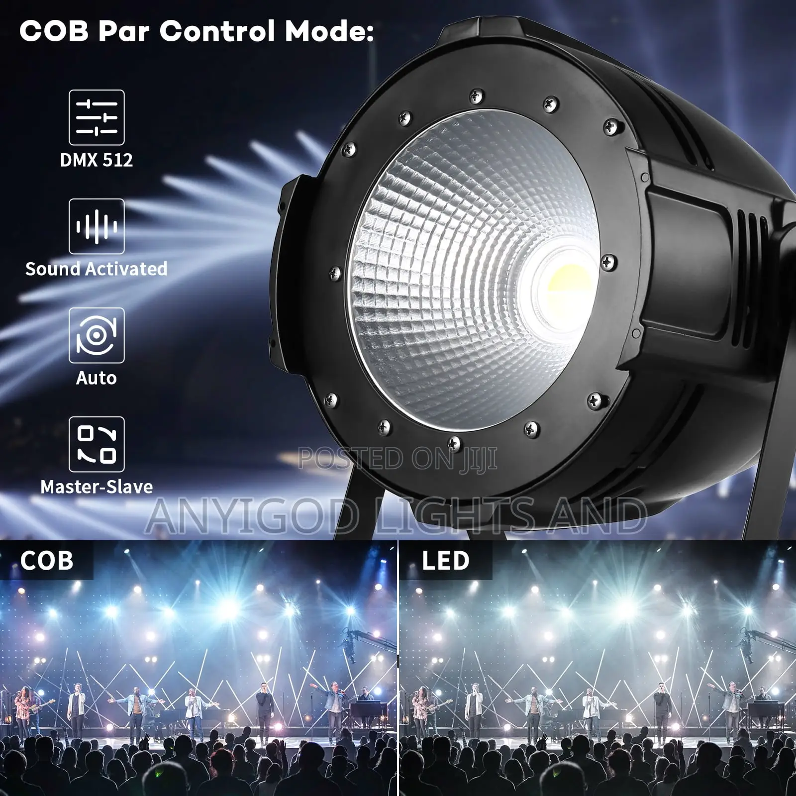 100w Cob Light Led 2in1 (White And Warm White) Dmx Enable