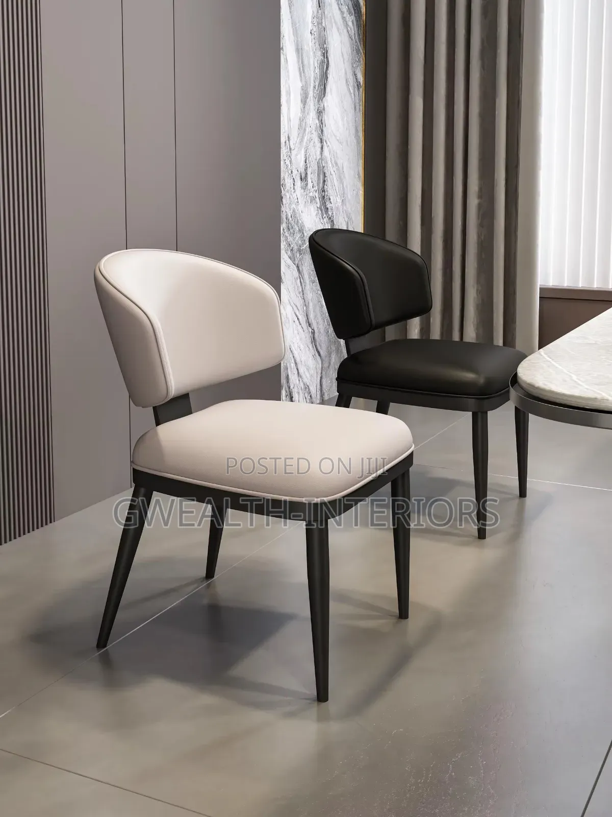 White and Black Imported Chairs