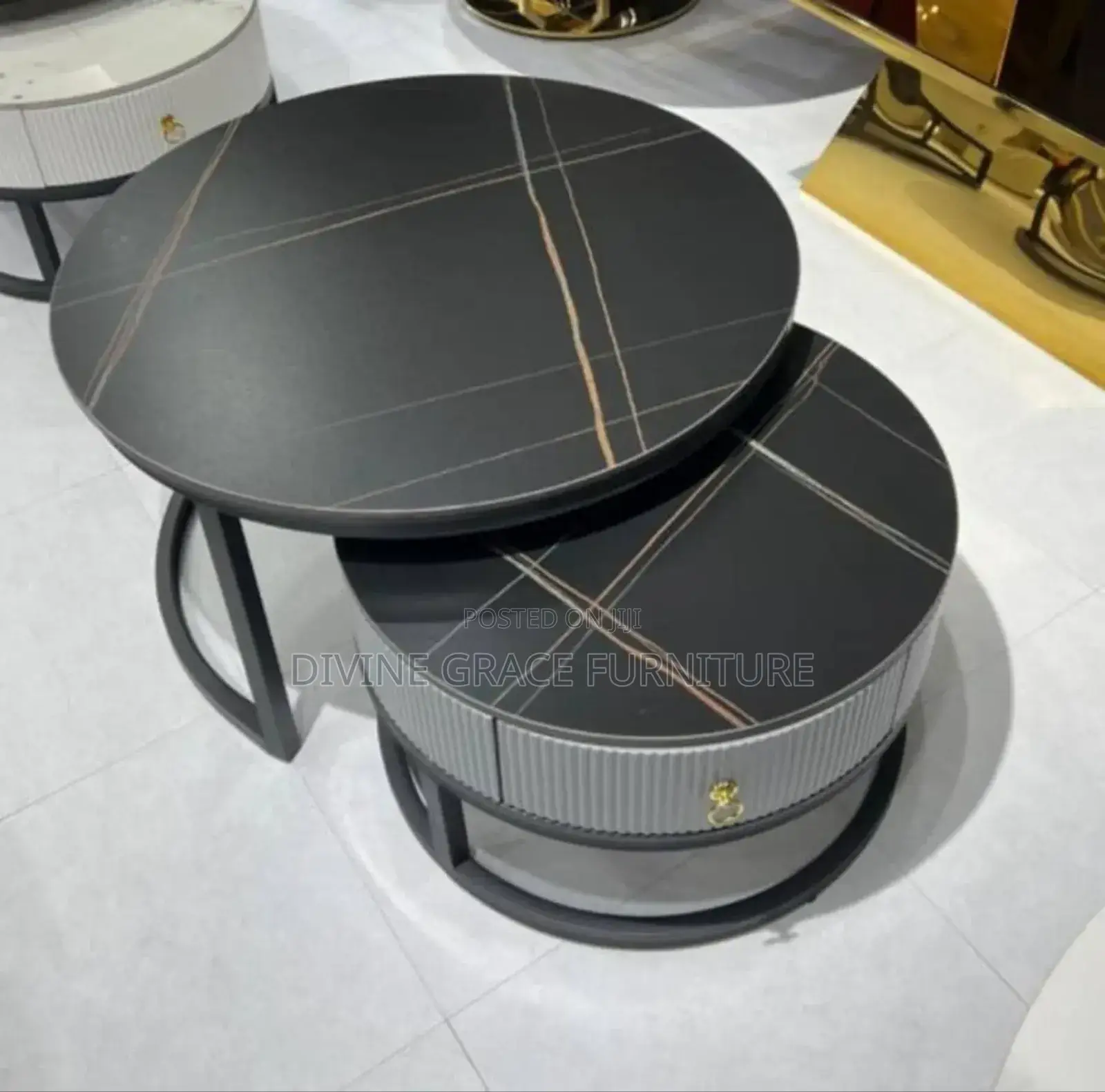 Marble Centre Table Set 2in1