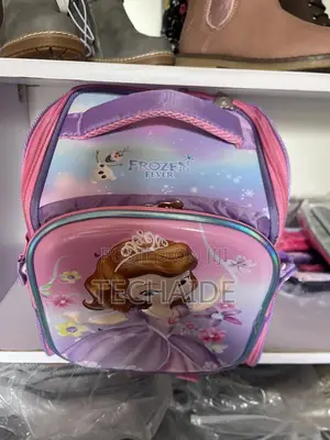 A Lovely Female Cartoon Character School Bag