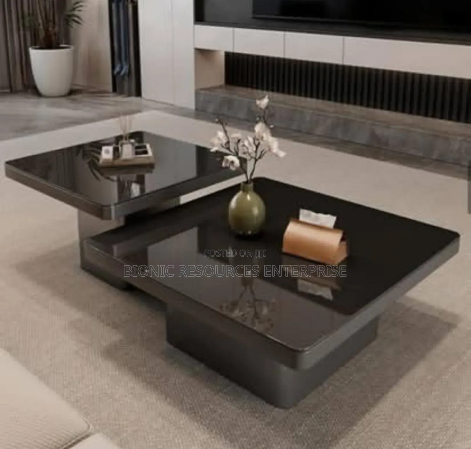 2 in 1 Glass Table