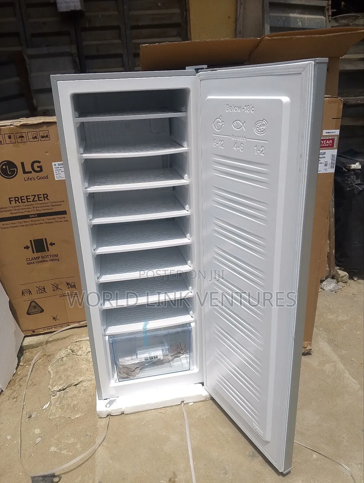 Lg Standing Upright Freezer Model 580