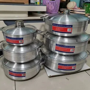 6 PCS Polish Aluminum Cookware Pot