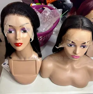 12 Inches Natural Color Lace Frontal Wig Straight Glueless
