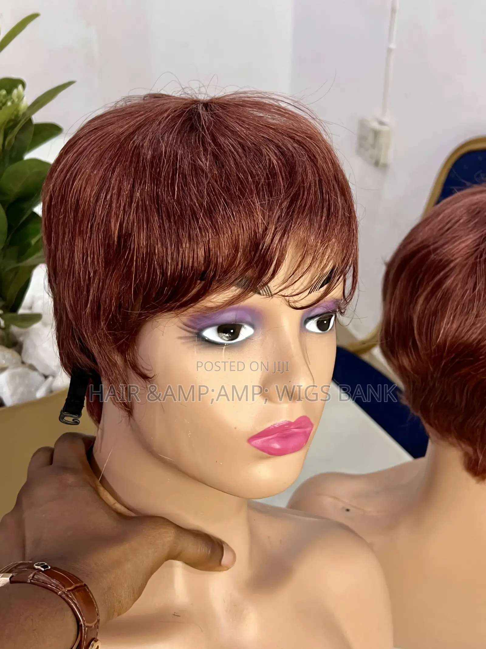 Celebrity Pixie Cut Skull Cap - Col Orange/ Natural/Bro