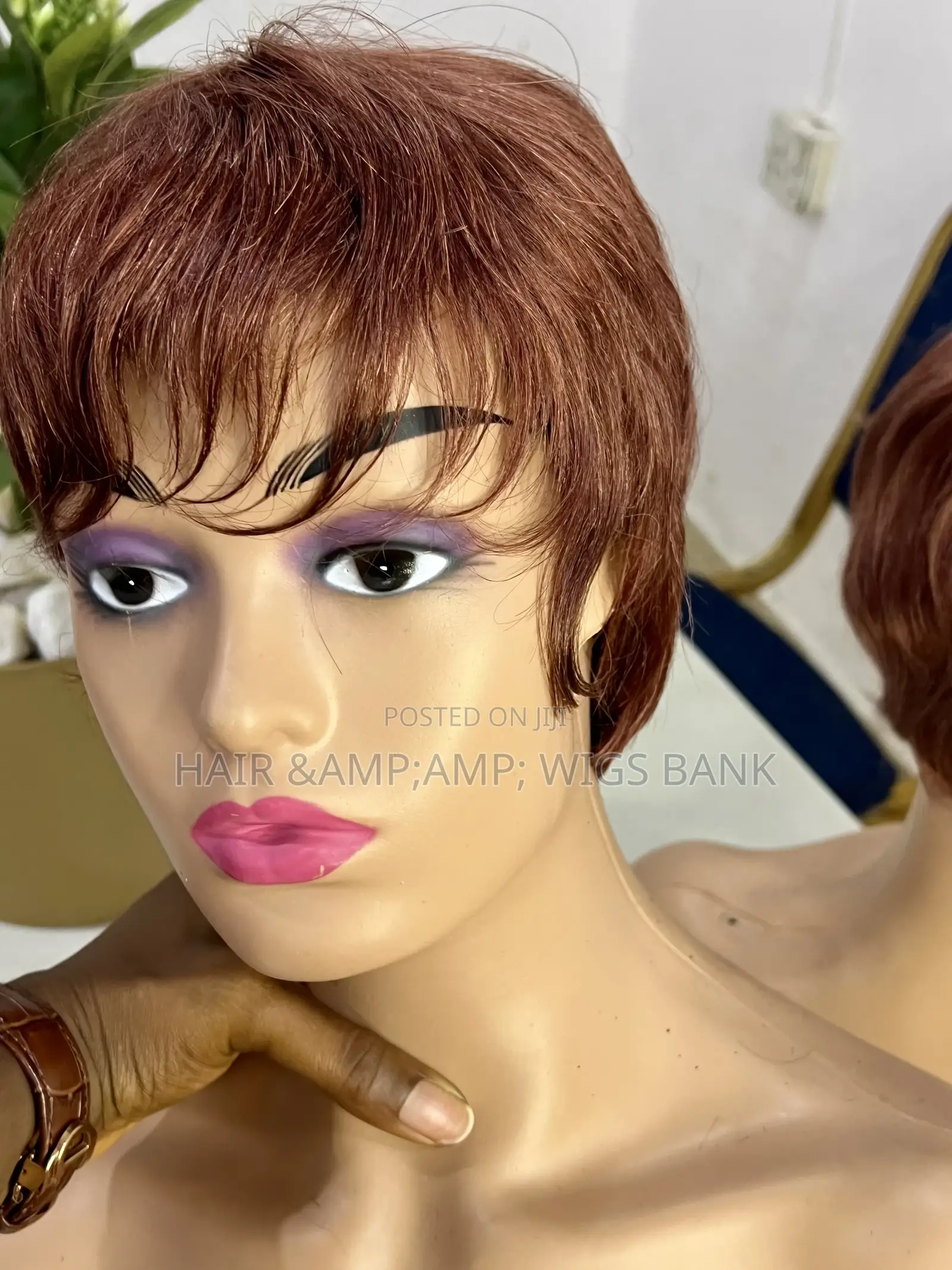 Celebrity Pixie Cut Skull Cap - Col Orange/ Natural/Bro