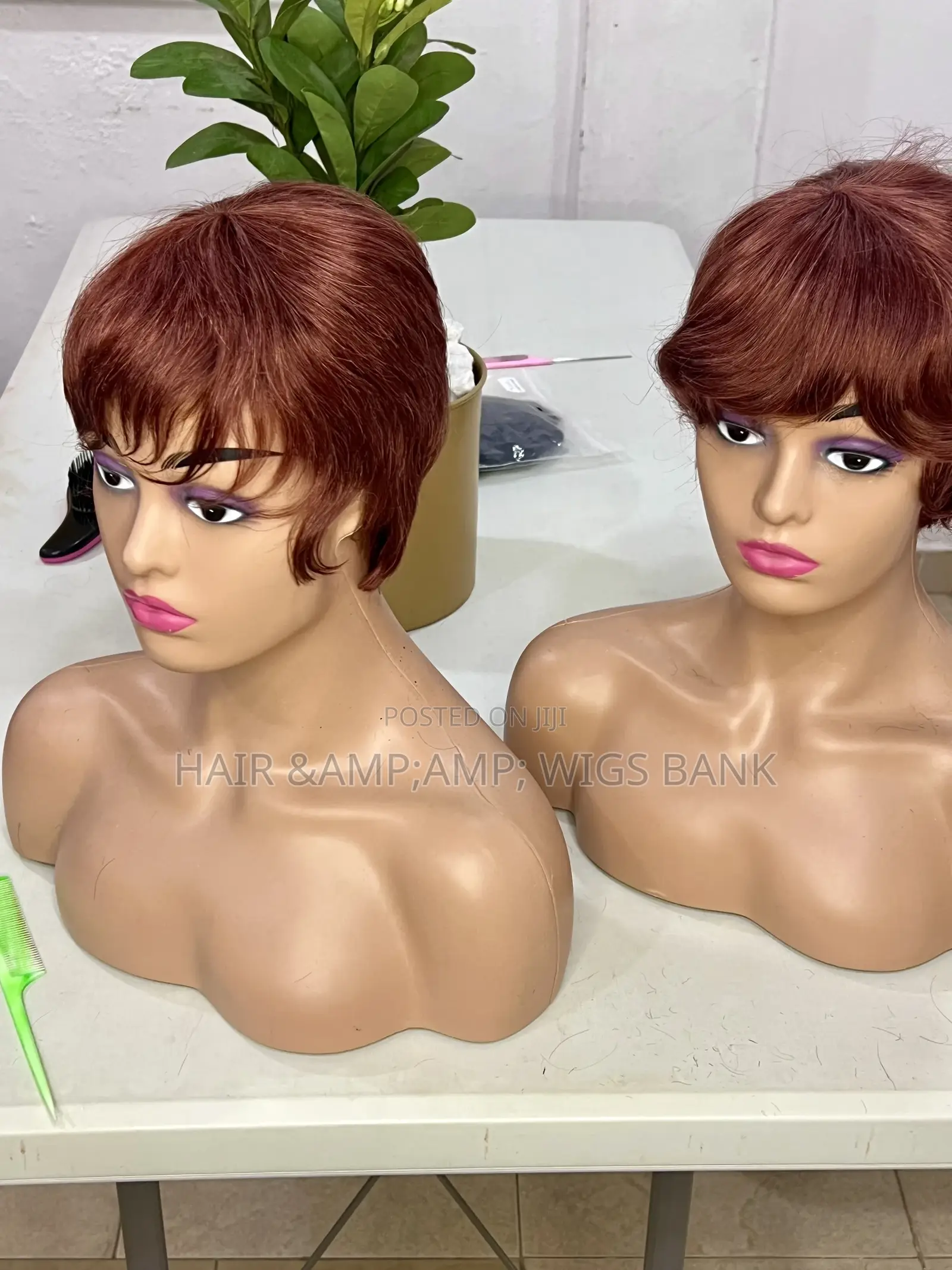 Celebrity Pixie Cut Skull Cap - Col Orange/ Natural/Bro