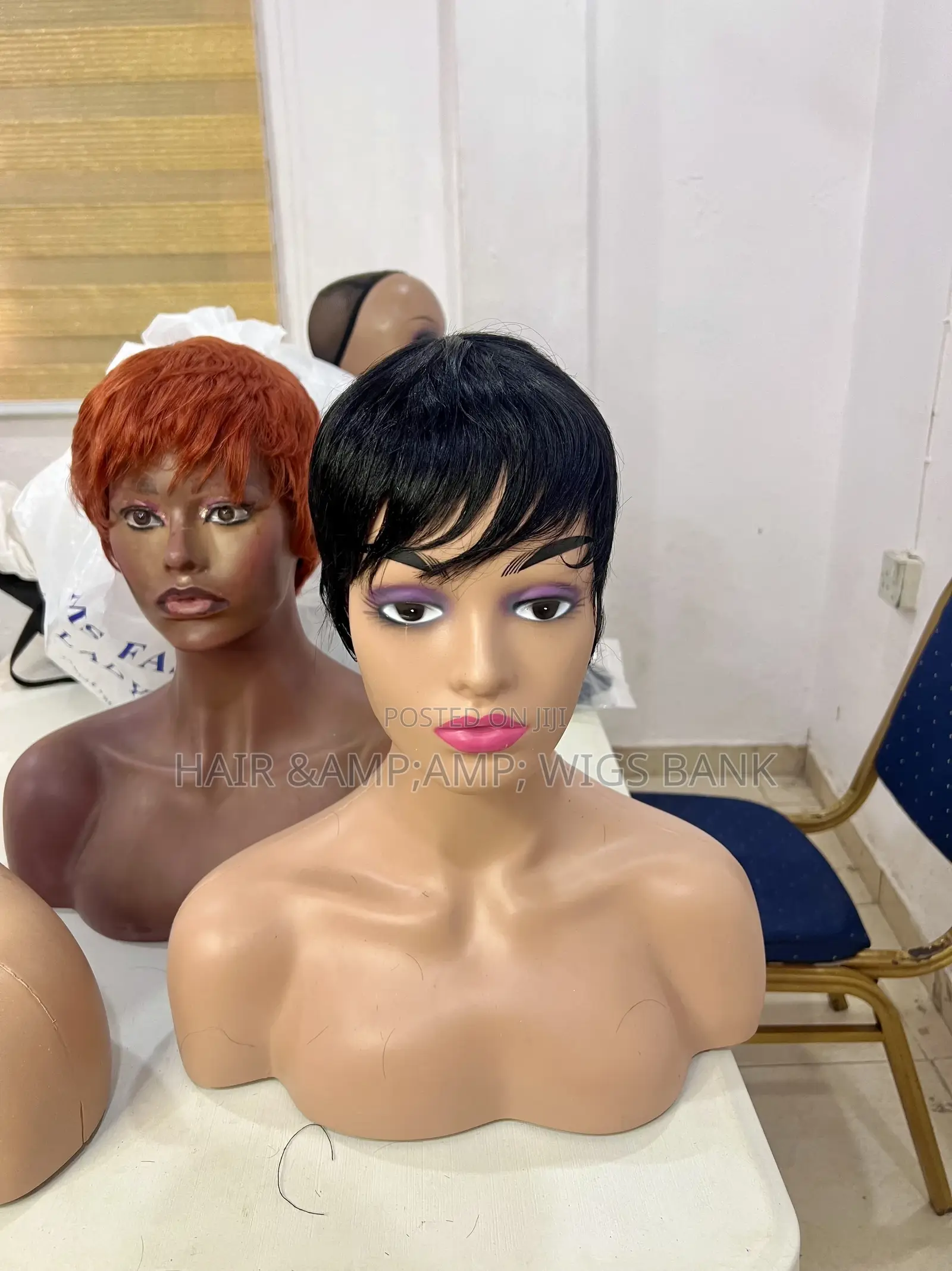 Celebrity Pixie Cut Skull Cap - Col Orange/ Natural/Bro