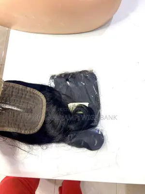 Human Hair T-Closure for Fixing or Wigging