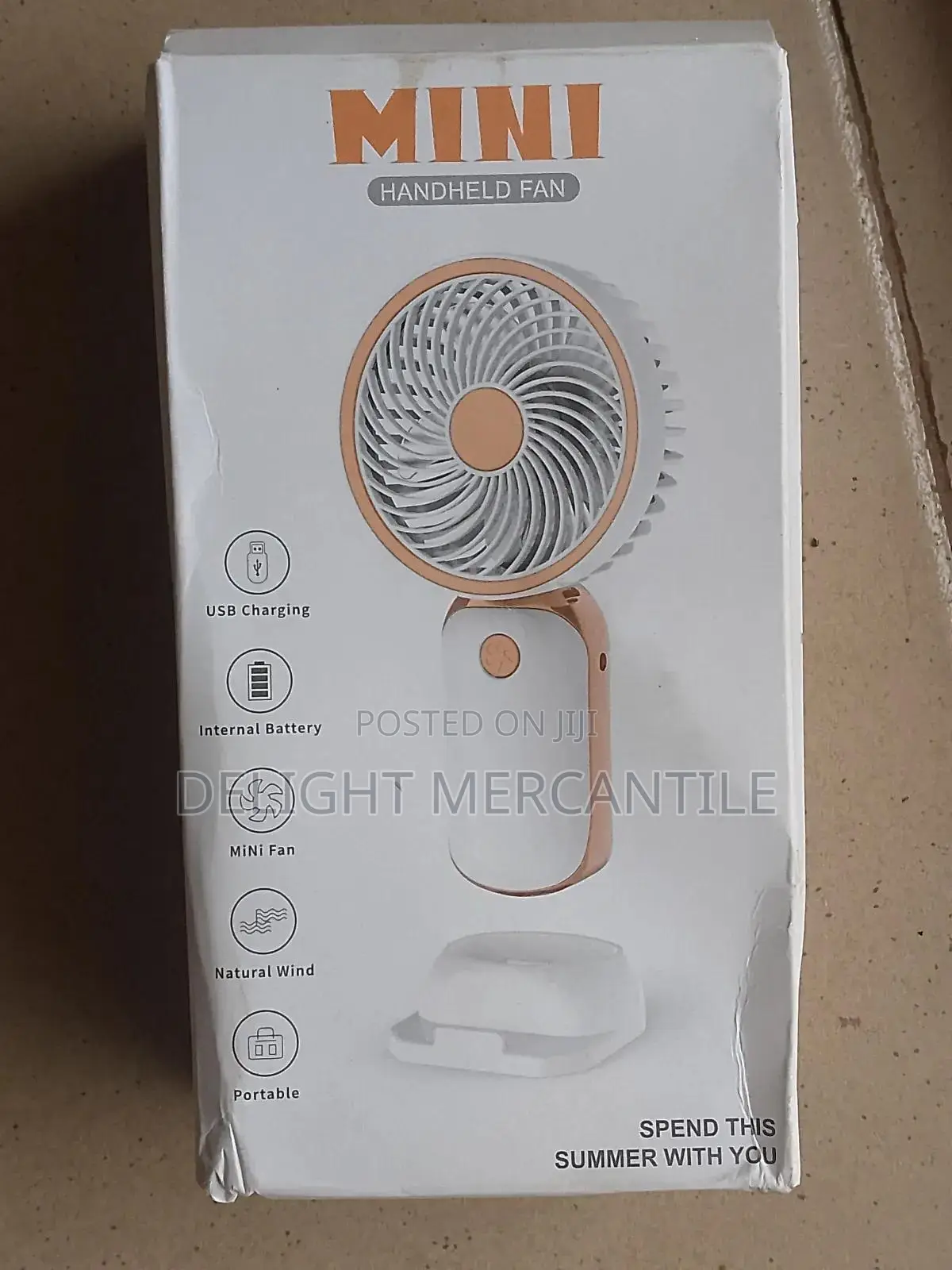 Mini Rechargeable Hand Fan With Stand