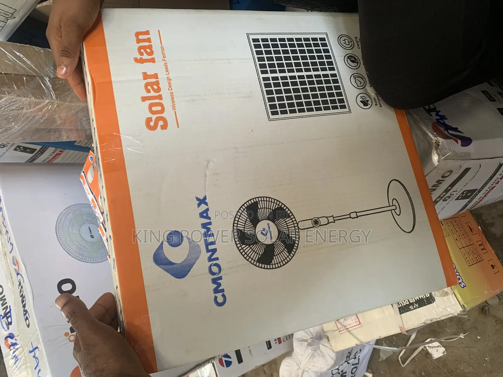 16” Cmontmax Solar Fan With Panel