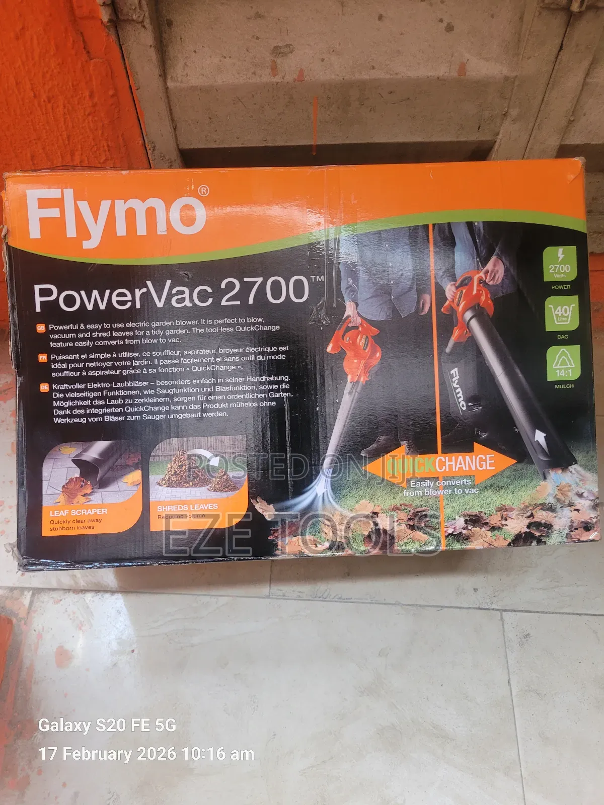 Flymo 3in1 Vacuum Blower