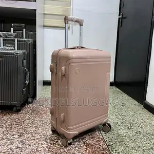 Pink Hard-Shell Spinner Suitcase With Telescopic Handle