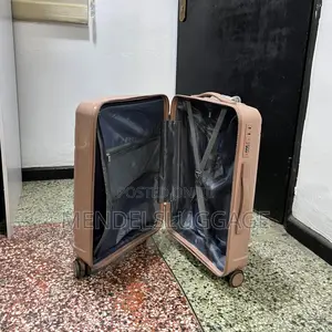 Medium Pink Spinner Suitcase With Hard-Shell Body