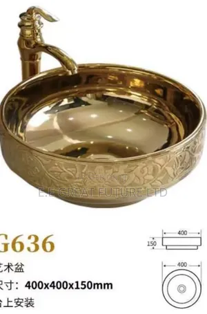 Cabinets Wash Basin Gold