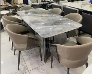Marble Dining Table and Chairs
