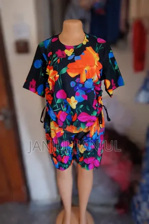 Floral Two Pieces Top and Short Set