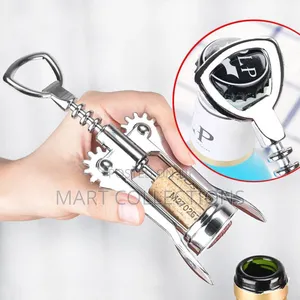 Stainless Steel Wing Corkscrew - Premium Wine Bottle Opener