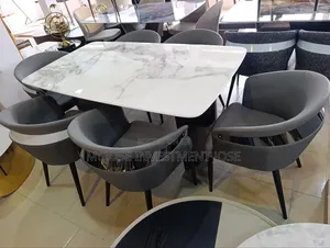 Modern Contemporary Dining Table With 6 Chairs