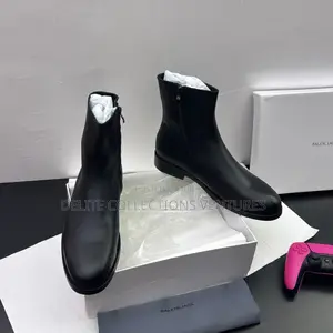 *2026 Balenciaga Logo Detail Ankle Boot ”Black”