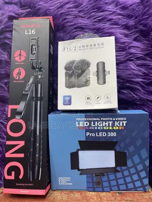 Led 300 Light, L16 Tripod Stand Nd Microphone