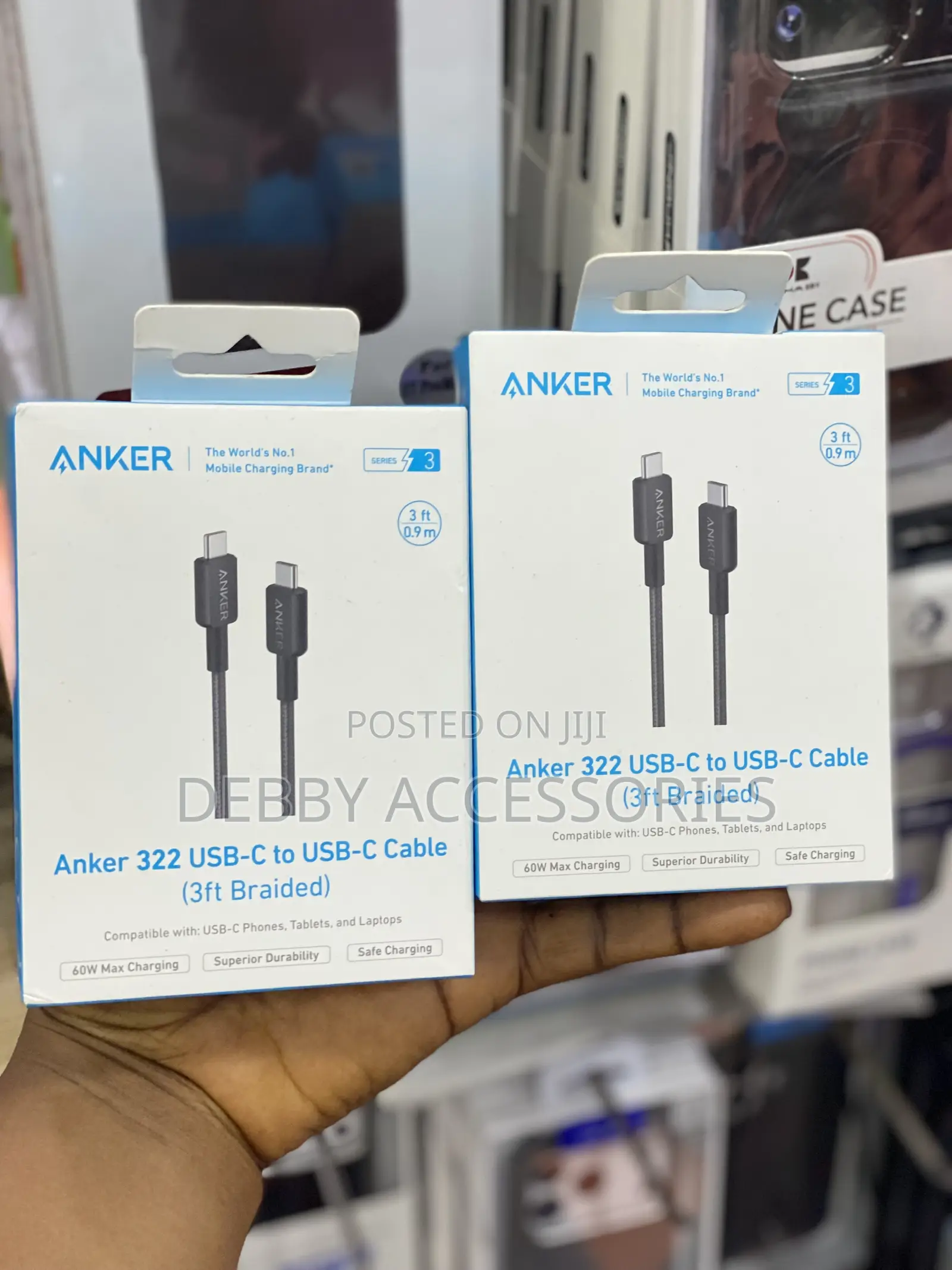 Anker 322 Usb-C to Usb-C Cable (3ft Braided)
