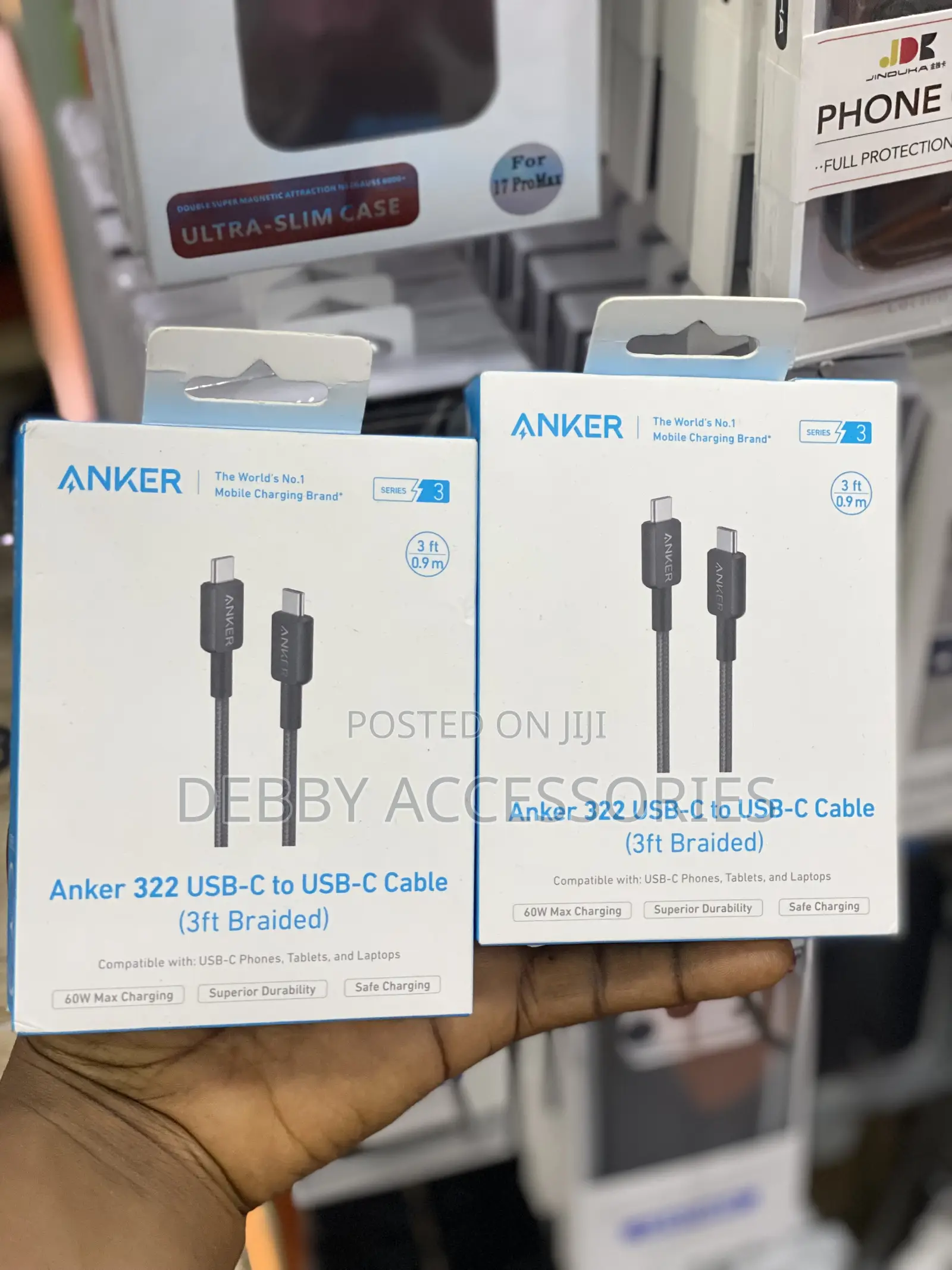Anker 322 Usb-C to Usb-C Cable (3ft Braided)