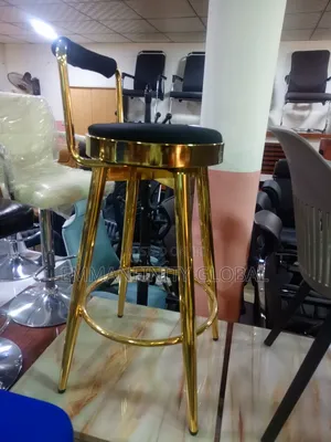 4 Leg Rotating Gold Bar Stool