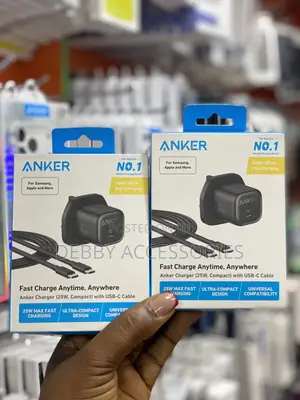 Anker Charger (25w, Compact) With Usb-C Cable