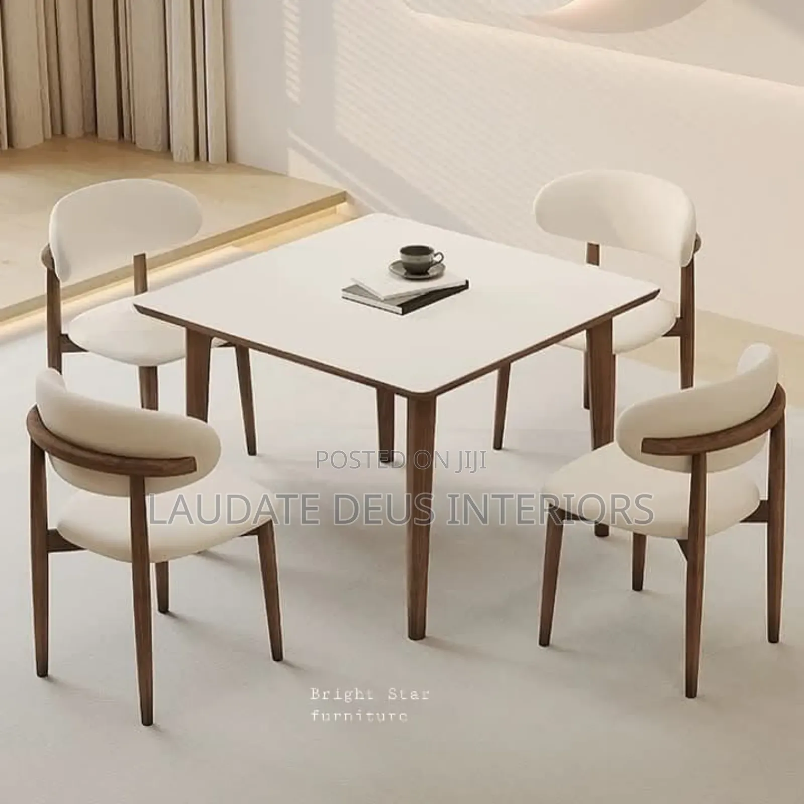 Contemporary 4 Seaters Marble Top Dining