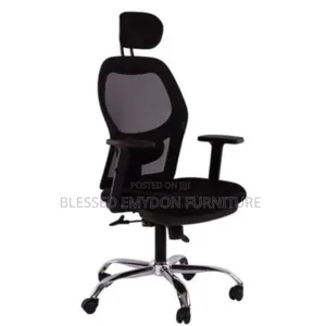 Ergonomic Office Mesh Chair, High Back With Adjustable Headrest